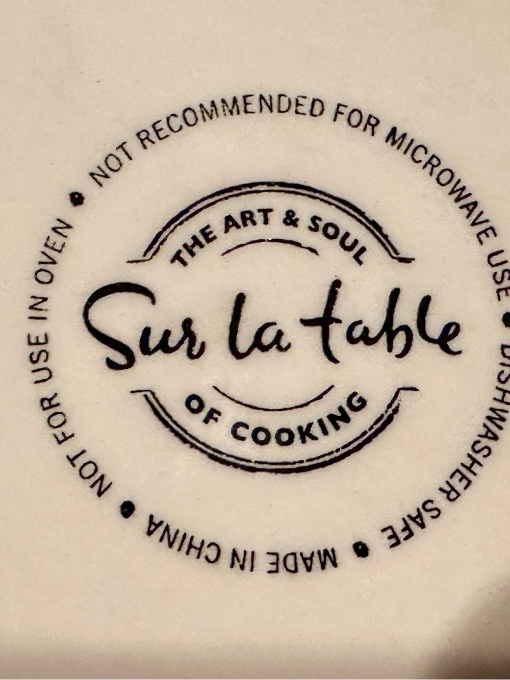 Sur La Table American Patriotic Navy Blue White Star Bowl 8" Ceramic Dish NEW - Picture 3 of 7